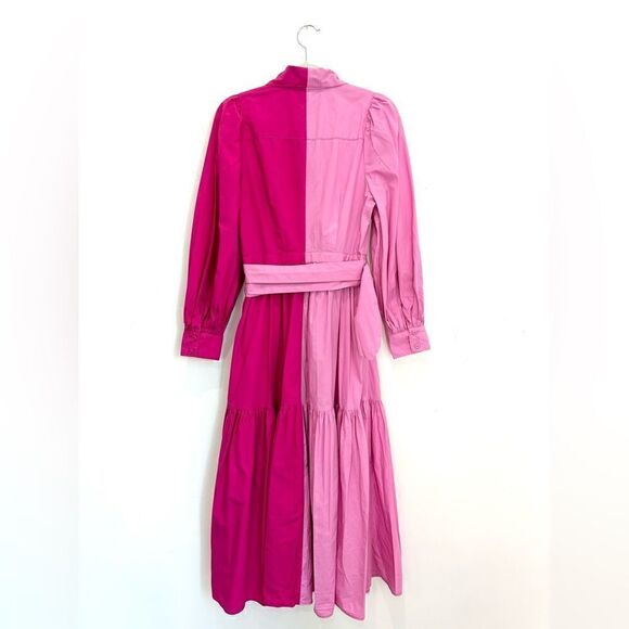 Christopher John Rogers x Target Two-Tone Pink Maxi Shirt Dress - Picture 8 of 12